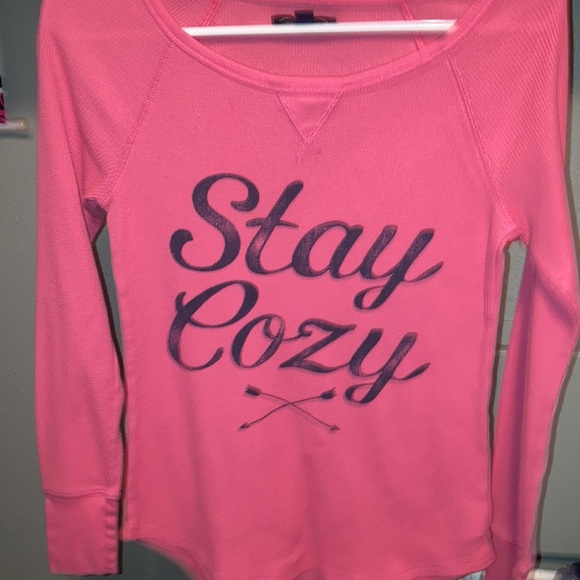 Bright pink stay cozy long sleeve - Picture 7 of 7